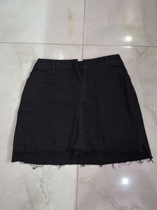 Black Rugget Mini Skirt