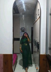 green kurti set