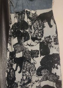 Denim Accent Sleeveless Tunic Top✨