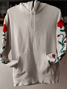 Floral Embroidered Hoodie