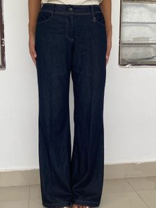 Wide Leg Denim Trousers