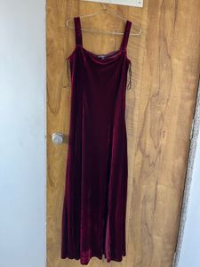 Burgundy Velvet Maxi Slip Dress