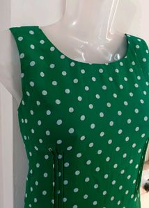Green Anne Klein Polka Dot Midi