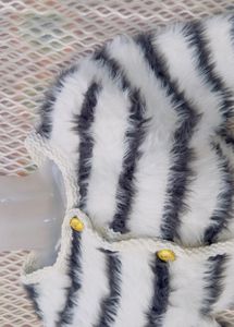 Striped Faux Fur Jacket