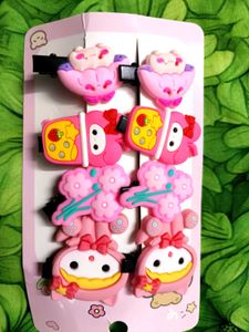 Baby Girl Hair Clips Combo Of 4 Pairs