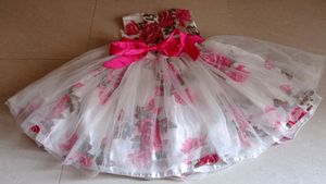 White Dress Pink Flower