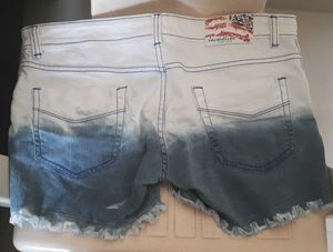 Dual Tone Jeans Shorts