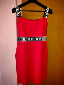 Red Sleeveless Aline Dress