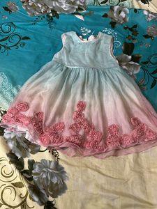Rainbow Color Baby Frock