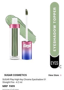 SUGAR Play High Key Chrome Eyeshadow Straight Fire
