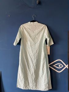 Blue Embroidered Kurti with Jeans