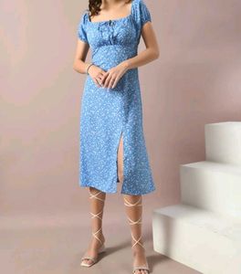 Floral Blue Dress🩵