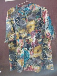 Beautiful Black N Multi Color Top