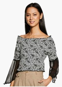 Paisley Off-Shoulder Top
