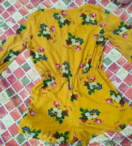 Floral Yellow Romper