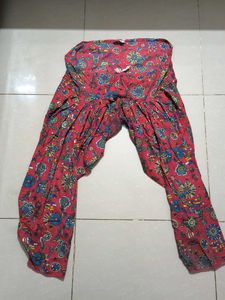 Biba Red Printed Palazzos
