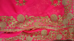 Beautiful Magenta Wedding Saree With Blouse