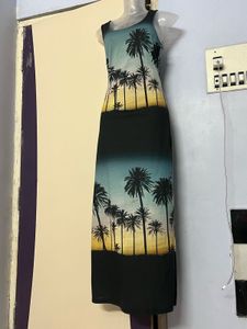 VERO MODA BRANDED Palm Tree Print Maxi Dress