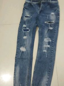 Distressed Denim Jeans