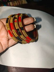 Handcrafted Beaded Bangle Set