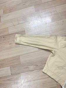 Beige Cropped Hoodie.