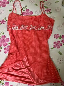 Coral Polka Dot Cami top