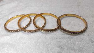 Pearl Stone Gold coated Bangles