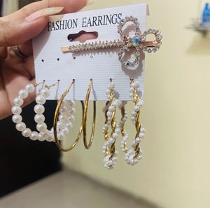 Earrings &amp; Hair Clip Set(RESERVED)