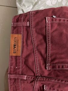 Red Wide Legged Jeans