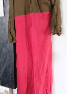 Green Red Kurta