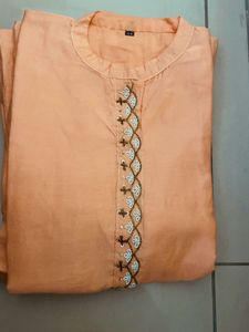 Peach Kurti Set