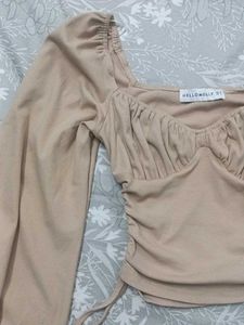 Hello Molly Beige Top
