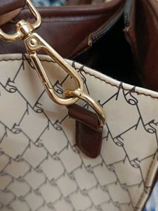 Vintage Tan &amp; Brown Tote Bag
