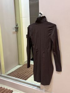 Elegant Brown Bodycon Mini Dress