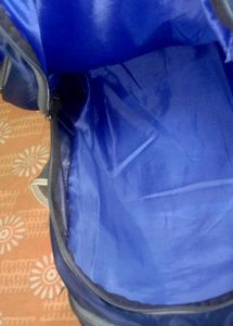 Blue Backpack with Circle Design