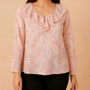 Floral Ruffle Top