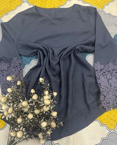 classy navy blue top