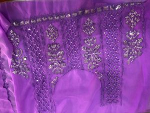 Elegant Lavender Saree🌷💗 free with the petticoat
