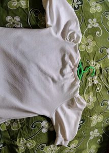 White Puff Sleeve Top