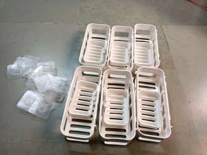 (Pack Of 12) Self Adhesive White Bathroom Organize