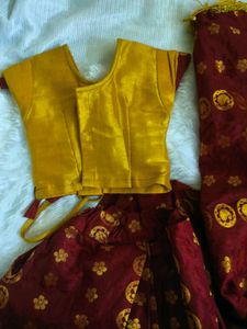 Kids Ethnic Lehanga Choli Set-  Girl baby saree