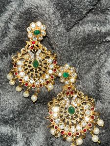 Emerald Bloom Chandelier Earrings
