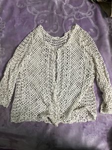 White Cotton Shrug