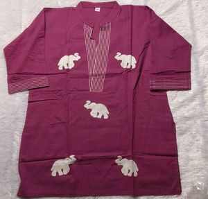 Elephant Print Tunic Pink Top