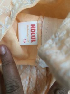 Cute Peach Baby Dress