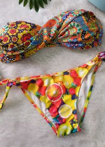 Tube Criss-cross Padded Bikini Set 👙