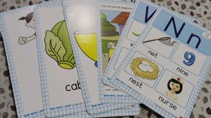 Kids A to Z With Pictures N Basic Words Cards