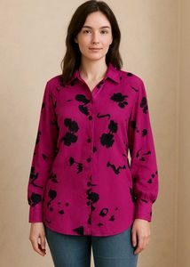 💖 Bold Magenta Abstract Print Blouse! 💖