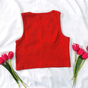 Y2K Babygirl Red Crop Top