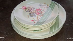 6 Plate Dinner Set Dishes,Bowl Plastic Kichthen
